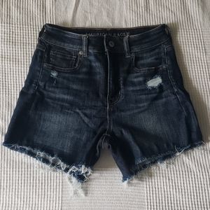 American Eagle Super High Rise Shortie Shorts